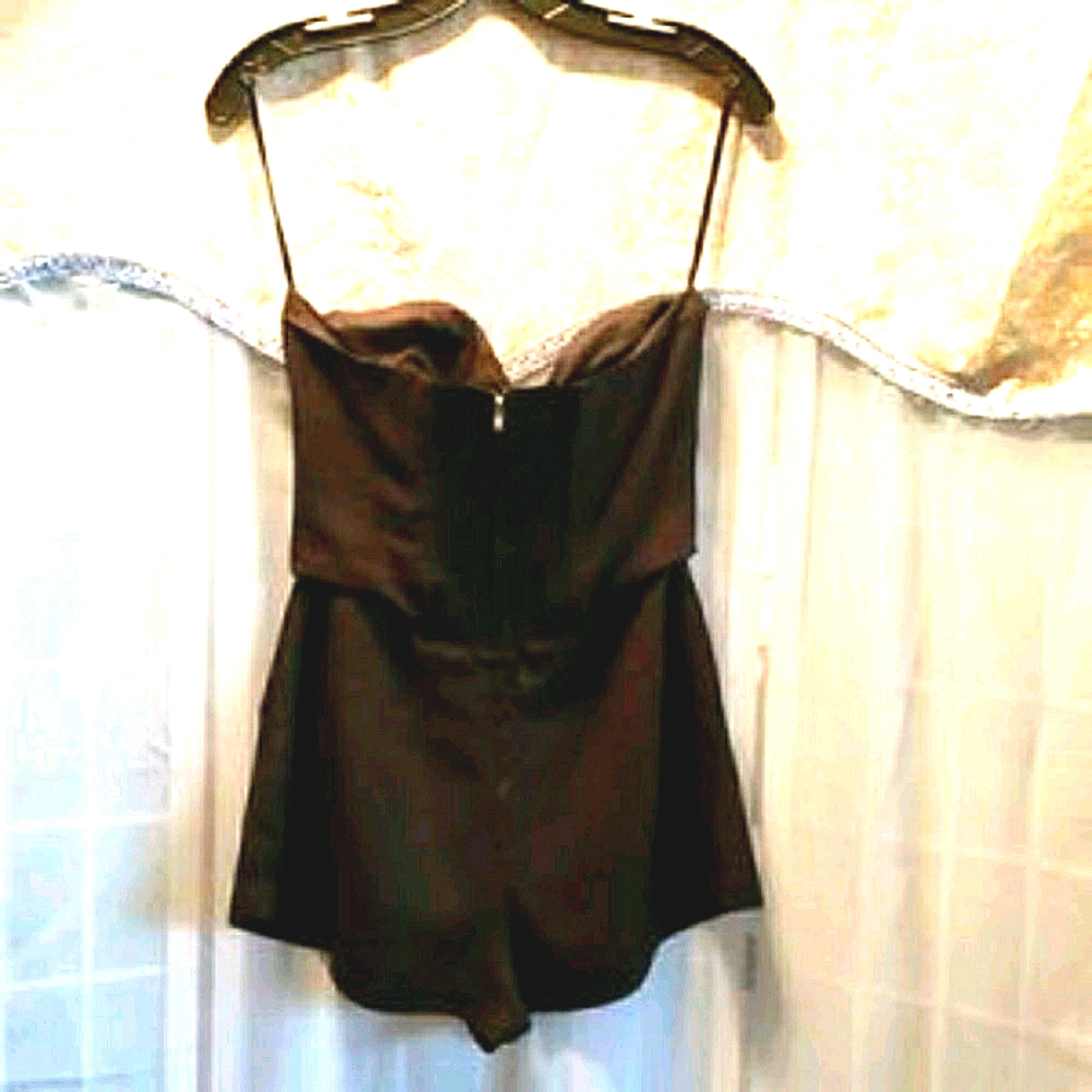 Dolce Vita Strapless Romper Zip Back Blk Sz M